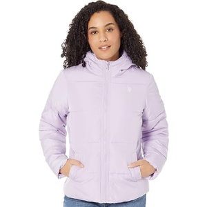 U.S. POLO ASSN. Basic Puffer Jacket in Pastel Lilac